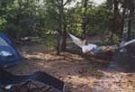 Glen in hammock at kill camp